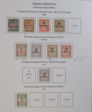 French Morocco Mint/Used Collection on Homemade Pages (Est $350-400)