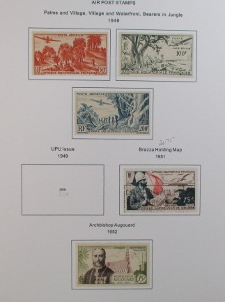 French Colonies Collection with C-F Countries on Homemade Pages (Est $350-400)