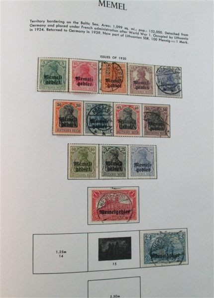 German Areas Collections on Minkus Pages in Binders (Est $450-600)