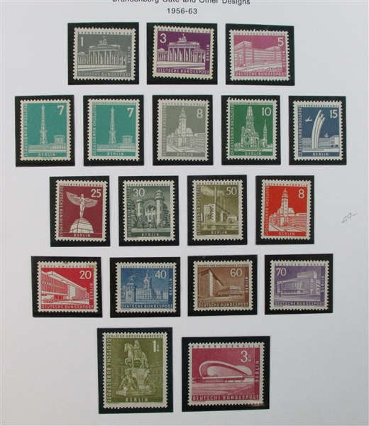 Berlin Collection on Homemade Pages to 1990 with First Days (Est $250-300)