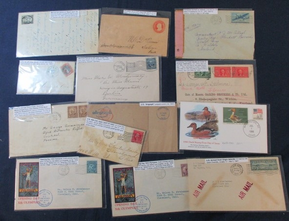 USA Postal History Cover Group #2 (Est $300-400) 