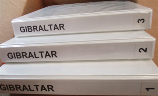 Gibraltar Collection to 2000 on Homemade Pages in 3 Binders (Est $600-750)