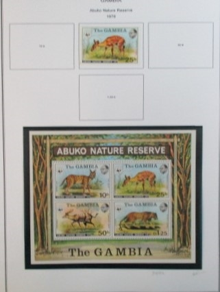 Gambia Collection to on Homemade Pages in 2 Binders (Est $300-400)