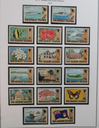 Gilbert & Ellice Islands Collection on Homemade Pages in Binder (Est $90-120)