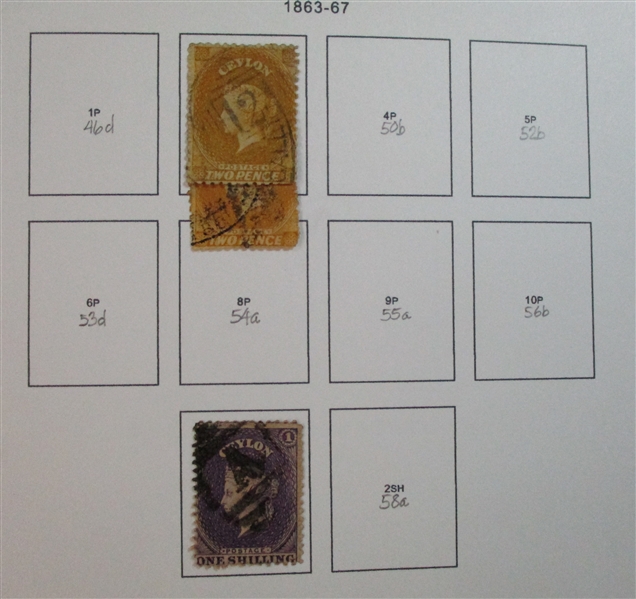 Ceylon/Sri Lanka Collection on Homemade Pages to 1994 (Est $150-250)