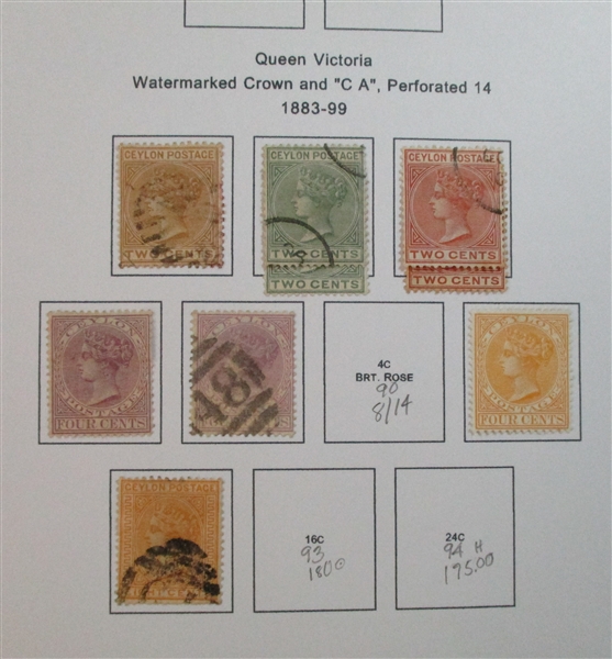 Ceylon/Sri Lanka Collection on Homemade Pages to 1994 (Est $150-250)