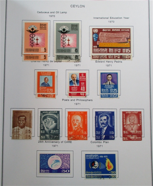 Ceylon/Sri Lanka Collection on Homemade Pages to 1994 (Est $150-250)