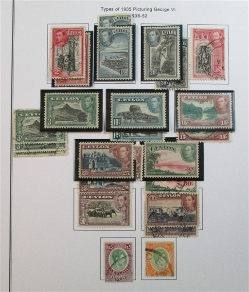 Ceylon/Sri Lanka Collection on Homemade Pages to 1994 (Est $150-250)