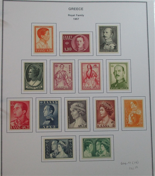 Greece Unused/Used Collection on Homemade Pages to 2007 (Est $400-500)