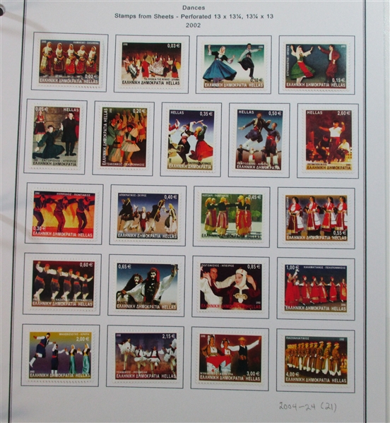 Greece Unused/Used Collection on Homemade Pages to 2007 (Est $400-500)