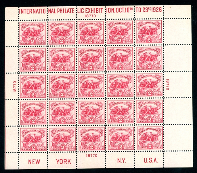 USA Scott 630 MNH White Plains Souvenir Sheet, F-VF (SCV $500) 