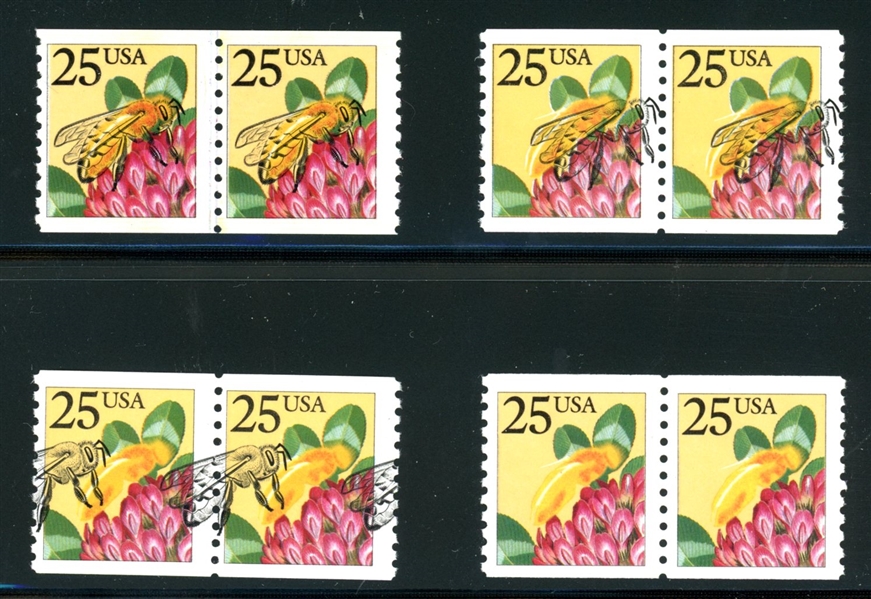 USA Scott 2281 MNH Pairs - Honeybee Movement (Est $50-100)