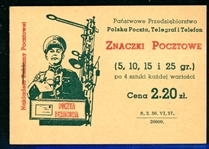 Poland 1937 Complete Booklet, Fischer 4b (Est $60-90)