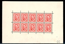 Luxembourg Scott 82a MNH Souvenir Sheet of 10, Grand Duke William IV Accession (SCV $700)