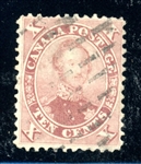 Canada Scott 17 Used F-VF, 1859 10¢ Prince Albert (SCV $175)