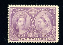 Canada Scott 62 Unused F-VF, $2 Jubilee (SCV $1300)