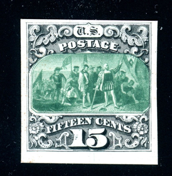 USA Scott 129TC4b 15¢ Atlanta Trial Color Proof on Card (SCV $375)