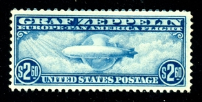 USA Scott C15 MH F-VF, 1930 $2.60 Zeppelin (SCV $525)