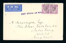 Nyasaland 1932 First Official Air Mail Cover (Est $75-100)