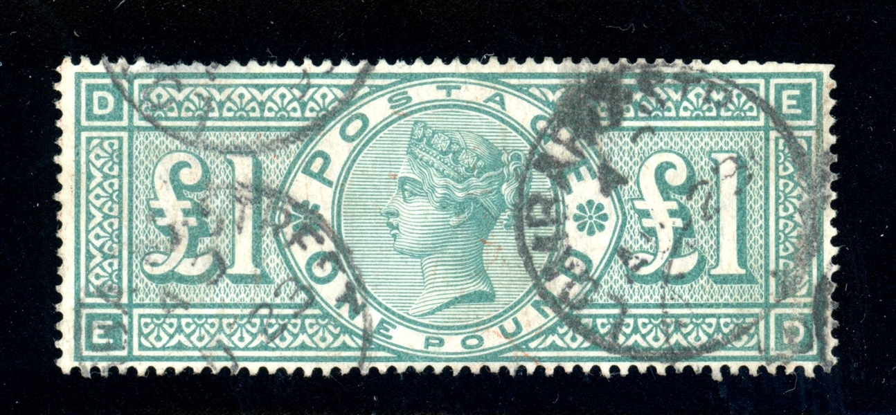 Great Britain Scott 124 Used Fine+, Faults, 1891 £1 Victoria (SCV $925)