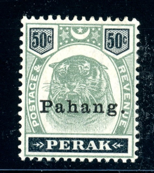 Malaya - Pahang Scott 18 MH Fine, 1898 Overprint (SCV $500)