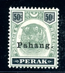 Malaya - Pahang Scott 18 MH Fine, 1898 Overprint (SCV $500)