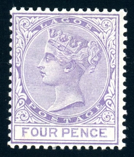 Lagos Scott 23 MH Fine, 1882 4p Victoria (SCV $160)