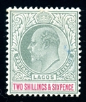 Lagos Scott 47 MLH F-VF, 1904 2sh6p KEVII (SCV $160)