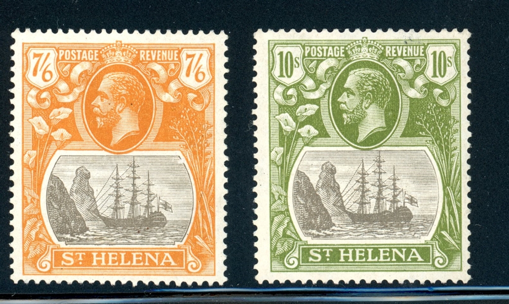 St Helena Scott 92-93 MH F-VF, 1922 Key Issues (SCV $330)