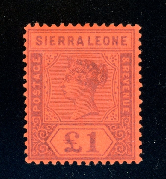 Sierra Leone Scott 46 MNH Fine, 1896 £1 Victoria High Value (SCV $325+)