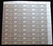 USA Scott C8 MNH Full Sheet, 1926 15¢ Map Issue (Est $150-200)