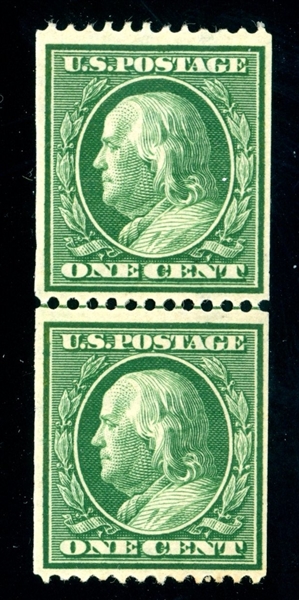 USA Scott 348 MH F-VF Guide Line Pair with 2024 Crowe Cert (SCV $325)