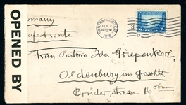 USA Scott 403 on 1916 San Francisco Cover to Germany (Est $75-100)