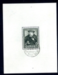 Belgium Scott B169 Used Souvenir Sheet, 1935 Franz Von Taxis (SCV $200)