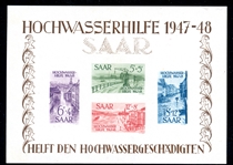 Germany Saar B64a, CB1 Unused Souvenir Sheets (SCV $650)