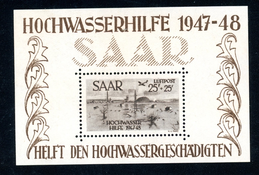 Germany Saar B64a, CB1 Unused Souvenir Sheets (SCV $650)