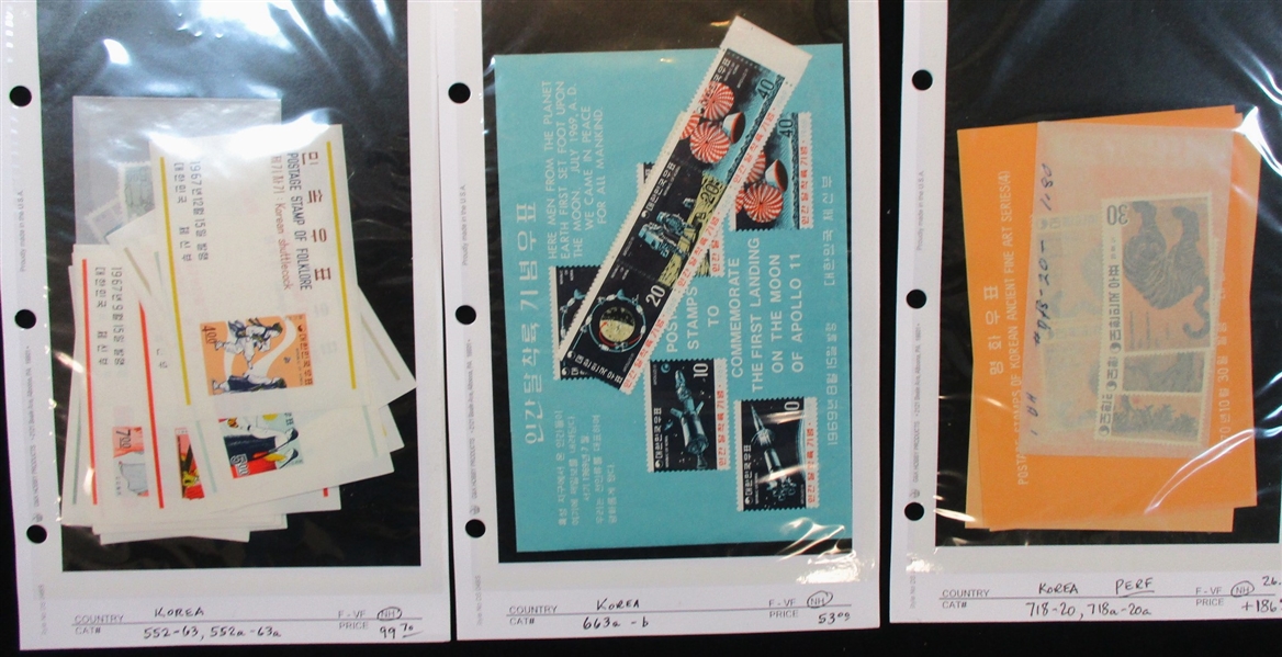 Korea Group of Better MNH Souvenir Sheets (SCV $966)