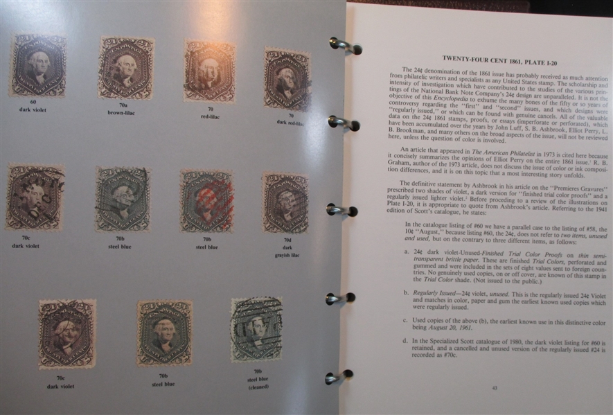 White's Encyclopedia of the Colors of United States Postage Stamps, Volumes I-IV (Est $350-450)