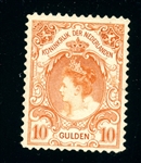 Netherlands Scott 86 MH F-VF, Faults, 1905 10g Wilhelmina (SCV $775) 