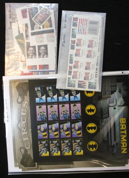Forever Stamp Accumulation - SA Panes, Full Sheets, and Scrap (Face $707)