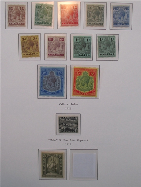 Malta Collection to 1966 in Palo Hingeless Album (Est $600-700)