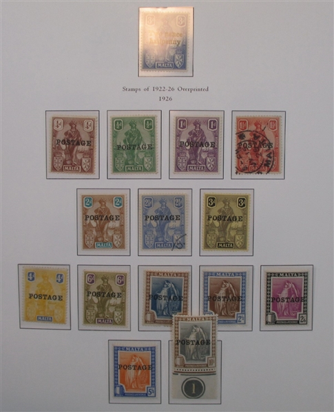 Malta Collection to 1966 in Palo Hingeless Album (Est $600-700)