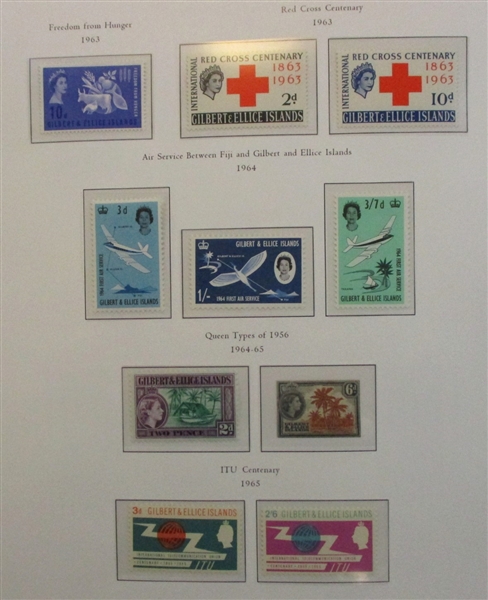 Gilbert and Ellice Islands Collection to 1968 on Palo Hingeless Pages (SCV $459)