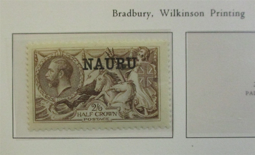 Nauru Collection, 1916-1966 on Palo Hingeless Pages (SCV $559)
