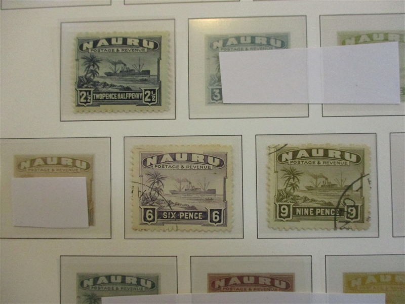 Nauru Collection, 1916-1966 on Palo Hingeless Pages (SCV $559)