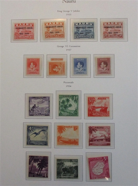 Nauru Collection, 1916-1966 on Palo Hingeless Pages (SCV $559)