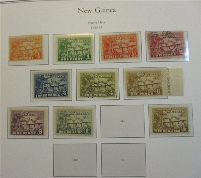 New Guinea 1925-1937 Collection on Palo Hingeless Pages (Est $300-400)