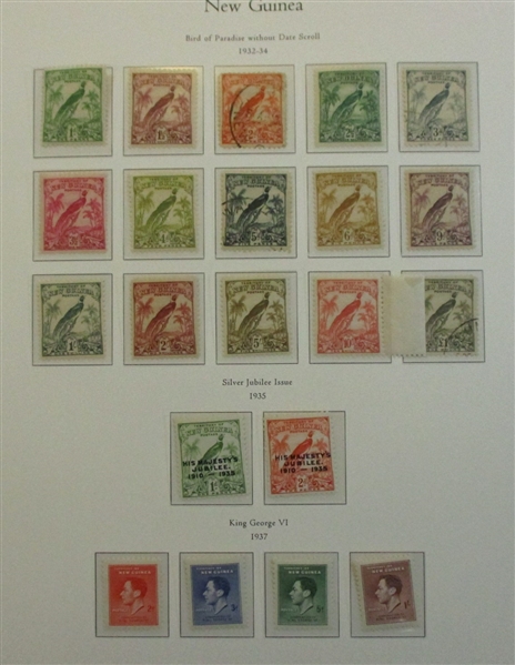 New Guinea 1925-1937 Collection on Palo Hingeless Pages (Est $300-400)