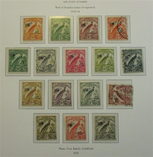New Guinea 1925-1937 Collection on Palo Hingeless Pages (Est $300-400)