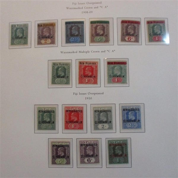 New Hebrides (British) Collection on Palo Hingeless Pages (SCV $875)